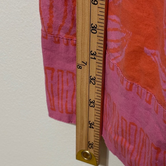 Free People Floral Maxi Skirt Size Large Pink Orange Copa Cabana Tropical Summer - Picture 9 of 9